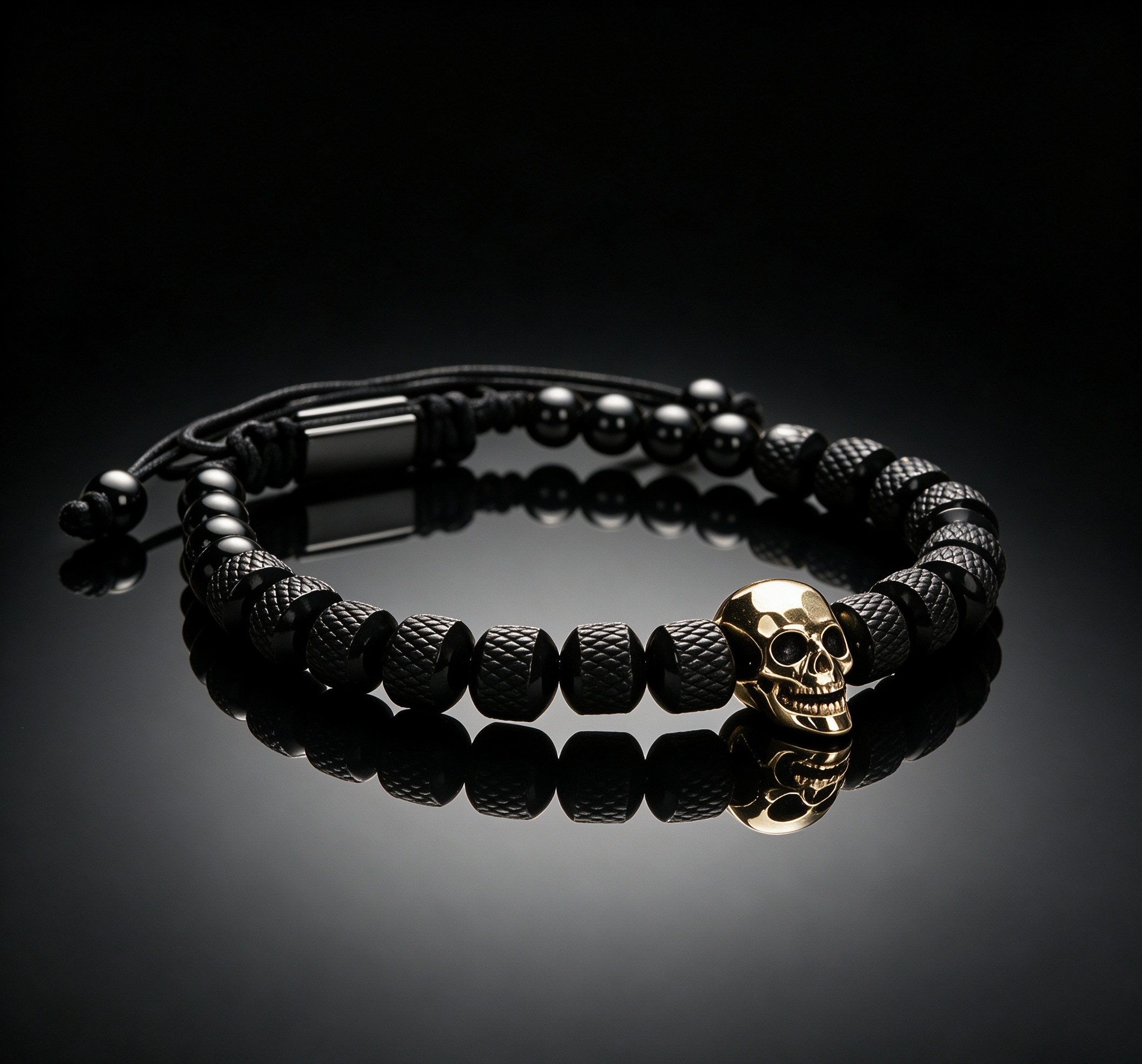 Men 316L Stainless Steel Stackable Beaded Bracelet