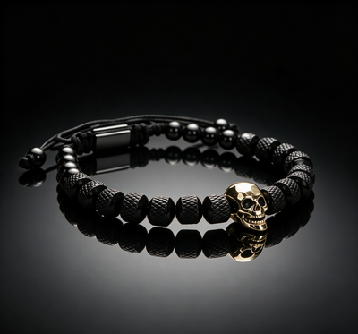 Men 316L Stainless Steel Stackable Beaded Bracelet