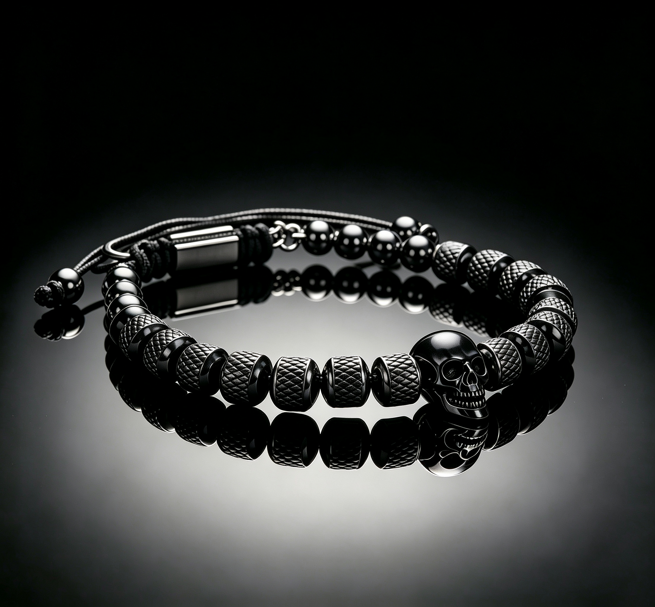 Men 316L Stainless Steel Stackable Beaded Bracelet