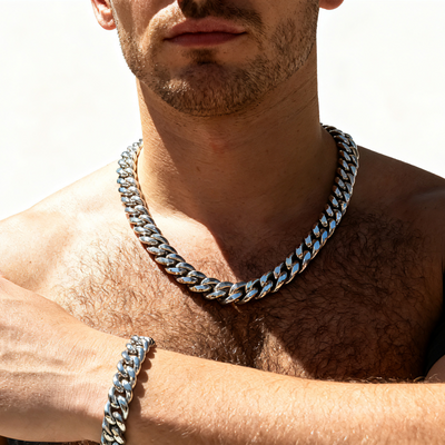 Chunky Cuban Chain Chain | Silver & Gold