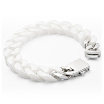 Chunky Cuban Ceramic Chain | White, Black, Yellow & Taupe