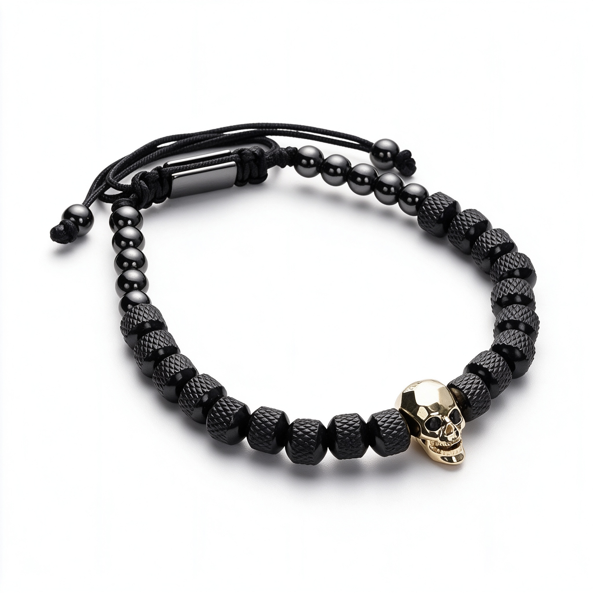 Men 316L Stainless Steel Stackable Beaded Bracelet