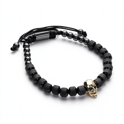 Men 316L Stainless Steel Stackable Beaded Bracelet
