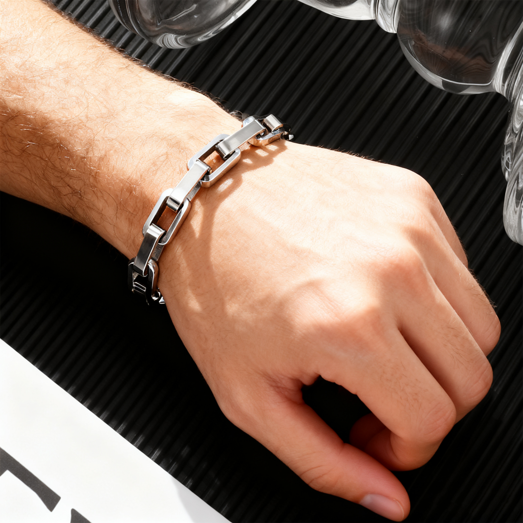 Square Titanium Steel Bracelet / Necklace