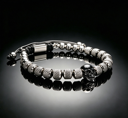 Men 316L Stainless Steel Stackable Beaded Bracelet