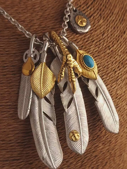 Retro Feather Necklace